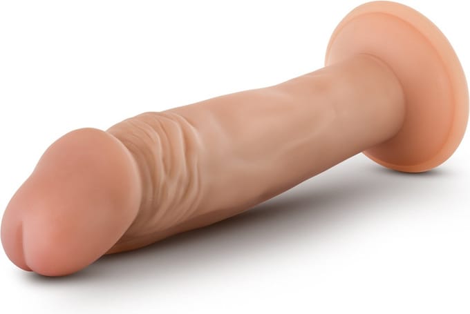 Blush Dildo Love Toy Dr. Skin Plus 6 Inch Posable Dildo Vanilla beige