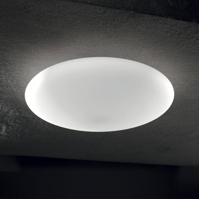 Ideal Lux Smarties plafondlamp, opaal glas, Ø 60 cm