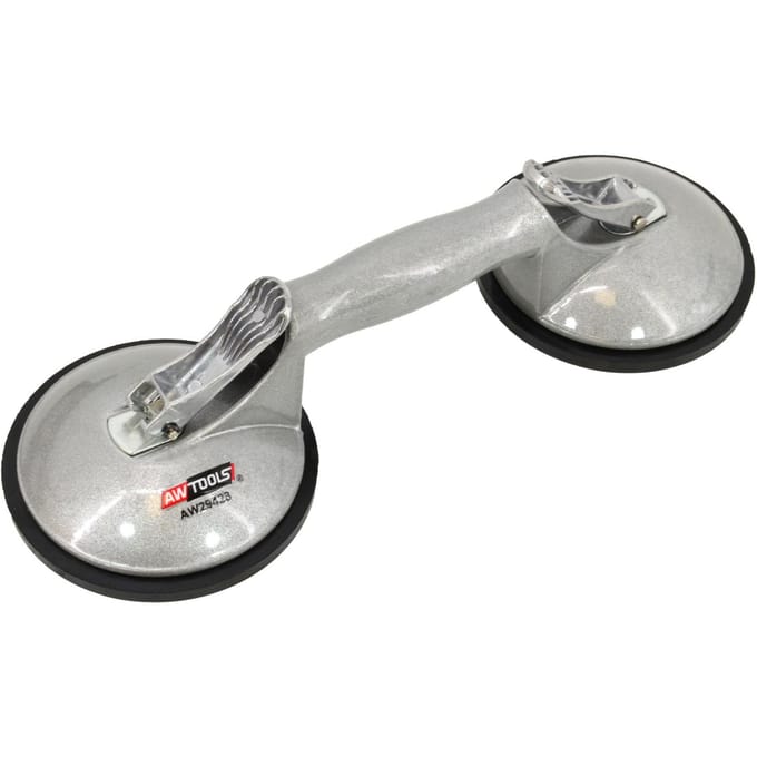 Awtools AW29428 - Dubbele Aluminium Zuignap - 135kg - Voor Glas en Gladde Oppervlakken