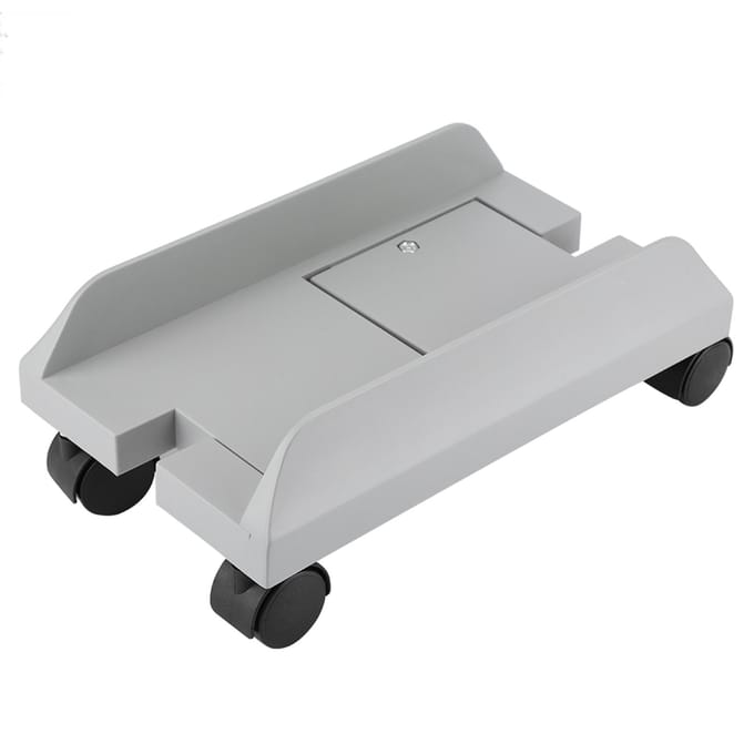 Verwijderbare Computerkast Standaard Houder Beugel Desktop Mainframe Opbergrek met Rem(Wit) White white
