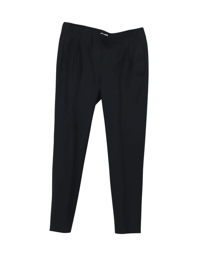 Brunello Cucinelli Broek in Marineblauw Wol