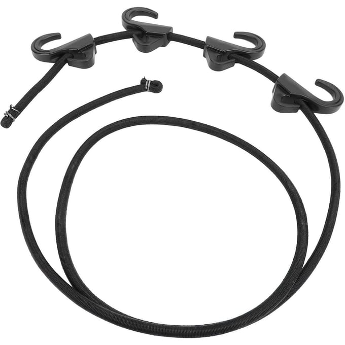 Sangle de chariot avec 4 crochets Caoutchouc Pliable Élastique Chariot de plage Sangle de chargement pour Shopping Camping Chariot de jardin gray