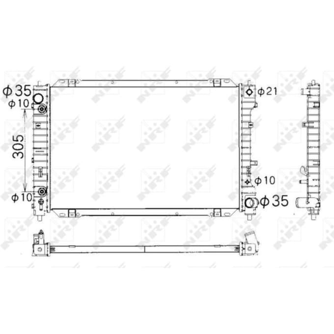 Radiator, motorkoeling NRF 53378