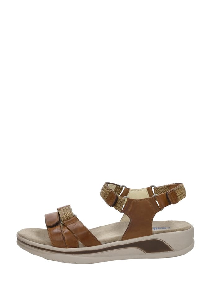 Wolky Acula Sandalen Plat - Cognac - Maat 42