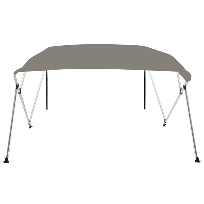 vidaXL - Biminitop - 4 - bogen - 243x244x137 - cm - grijs