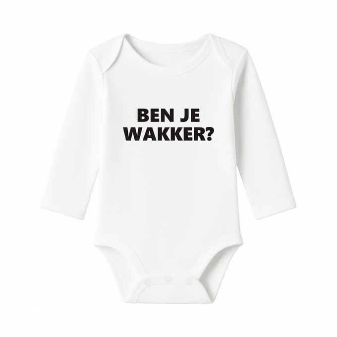 Romper Ben je wakker? - wit - lange mouw