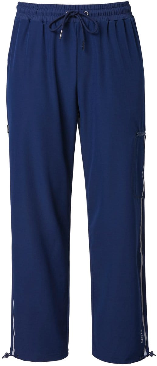 Ulla Popken - Dames - Functionele joggingbroek waterafstotend Powerstretch - Donkerblauw - Maat 58+