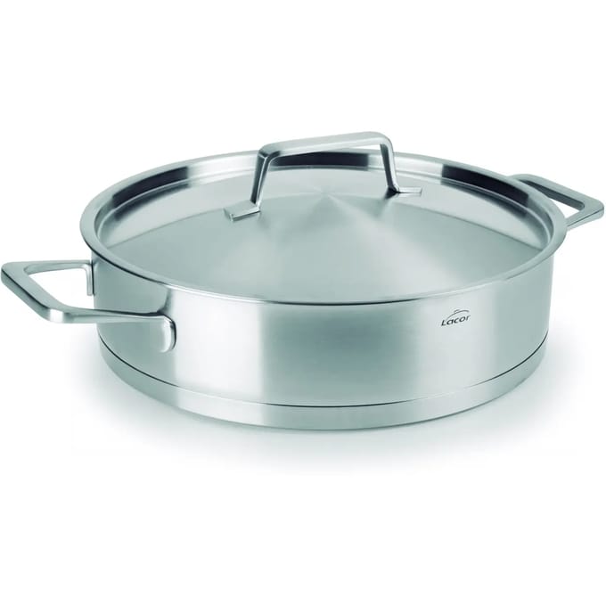Lacor Foodie Lage Kookpan met Deksel - Rvs - 24cm - 2,8L