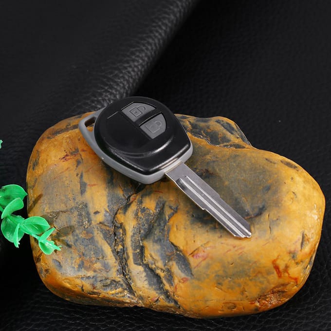 2 Knopen Afstandsbedieningssleutel Shell Case Fob past voor SUZUKI Vitara Swift Ignis SX4 Liana Alto zwart