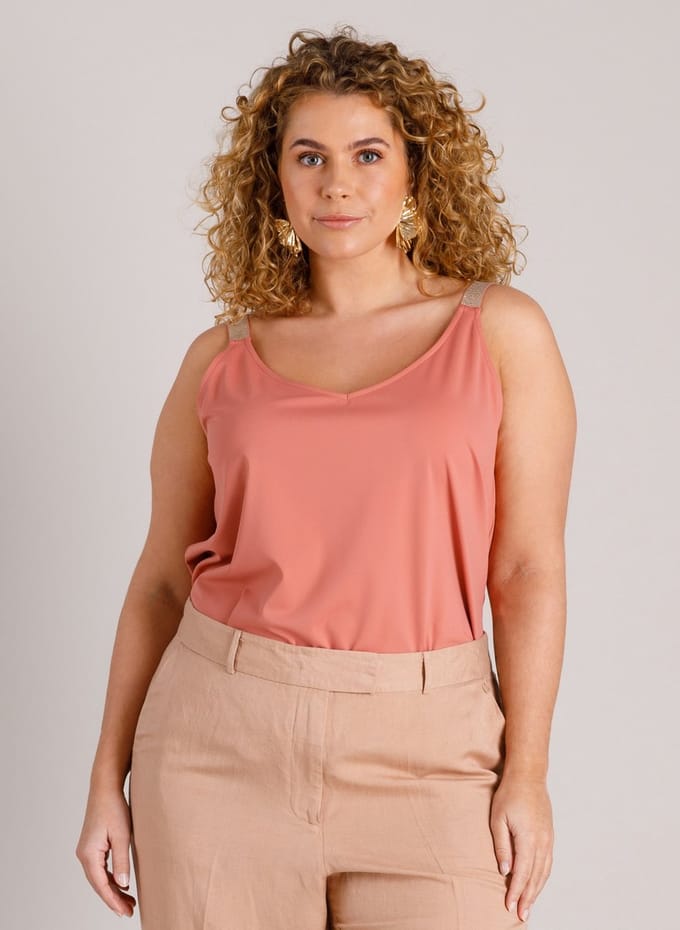 YEST CURVE Wieneke Essential Tops - Dark Terra - maat X-0(44)