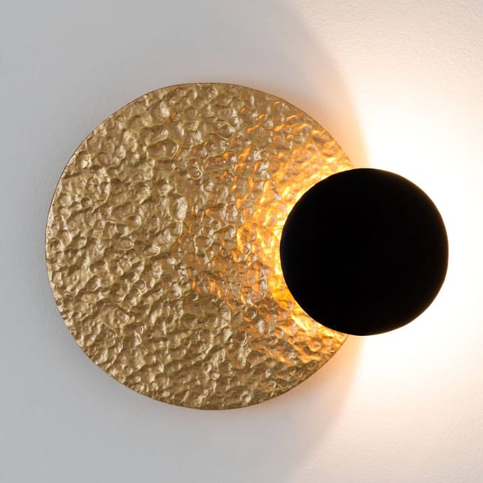 Holländer LED wandlamp Infinity in goud, Ø 26 cm