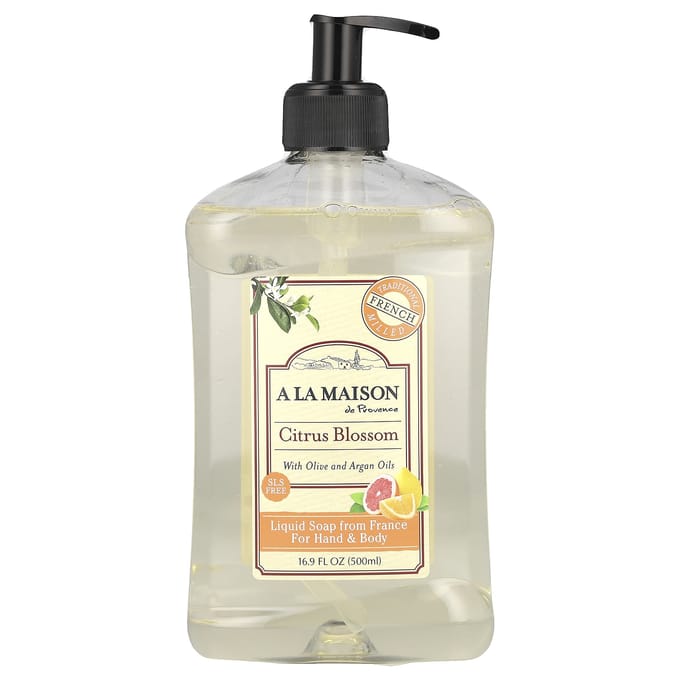 A La Maison de Provence, Hand & Body Liquid Soap, Citrus Petals, 16.9 fl oz (500 ml) beige