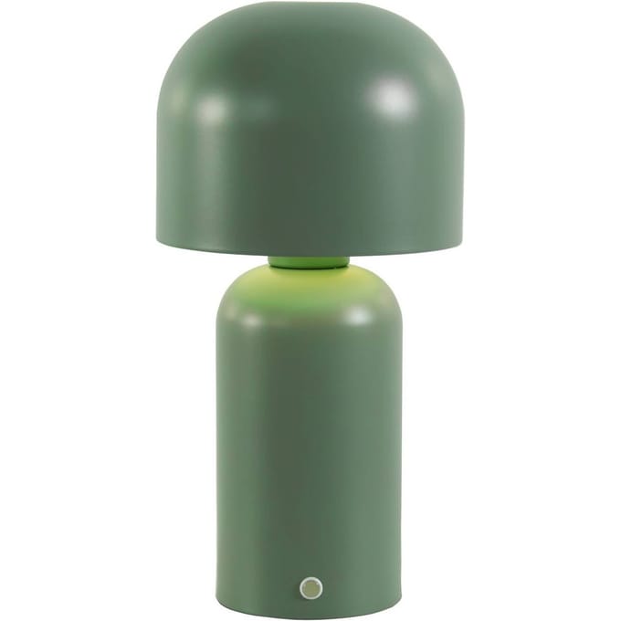Searchlight LED tafellamp Niko, olijfgroen Hoogte 26 cm, metaal dimbaar