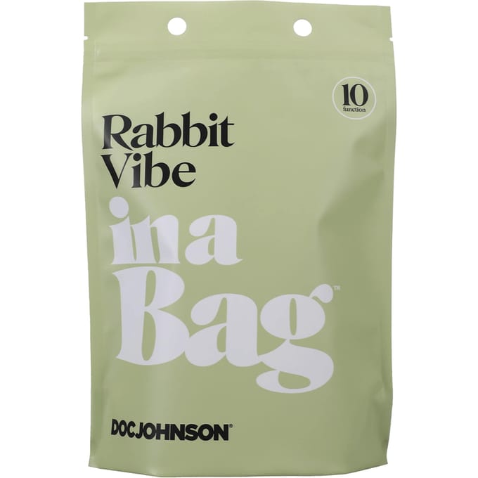 Doc Johnson - Silicone Rabbit Vibrator - Zwart