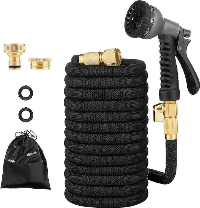 premium tuinslang in professionele kwaliteit - waterslang / garden hose (30 m, Black)