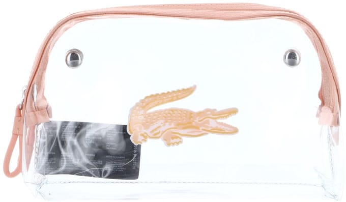 LACOSTE toilettas Anna Seasonal Double Make Up Pouch Miami transparant