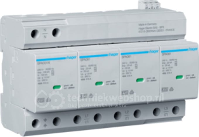 Hager SPA801 SPA801 Combi-afleider 25 kA 1 stuk(s)