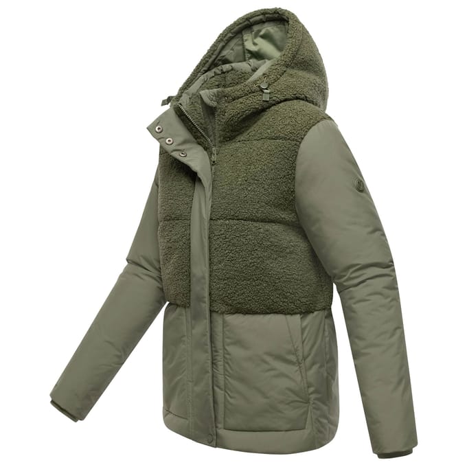 Marikoo dames winterjas Sheeta met teddyfleece & capuchon