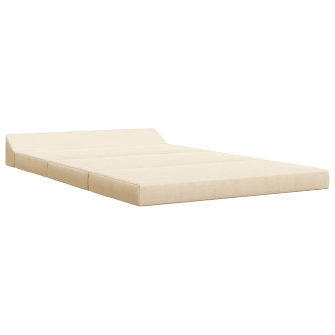 vidaXL - Vouwbare - Sofa - Bed - 2-zits - Crèmekleurig - 120 - x - 60 - x - 49 - cm - Stof