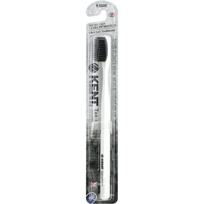 Kent, brosse à dents ultra douce, blanche, 1 brosse à dents gray