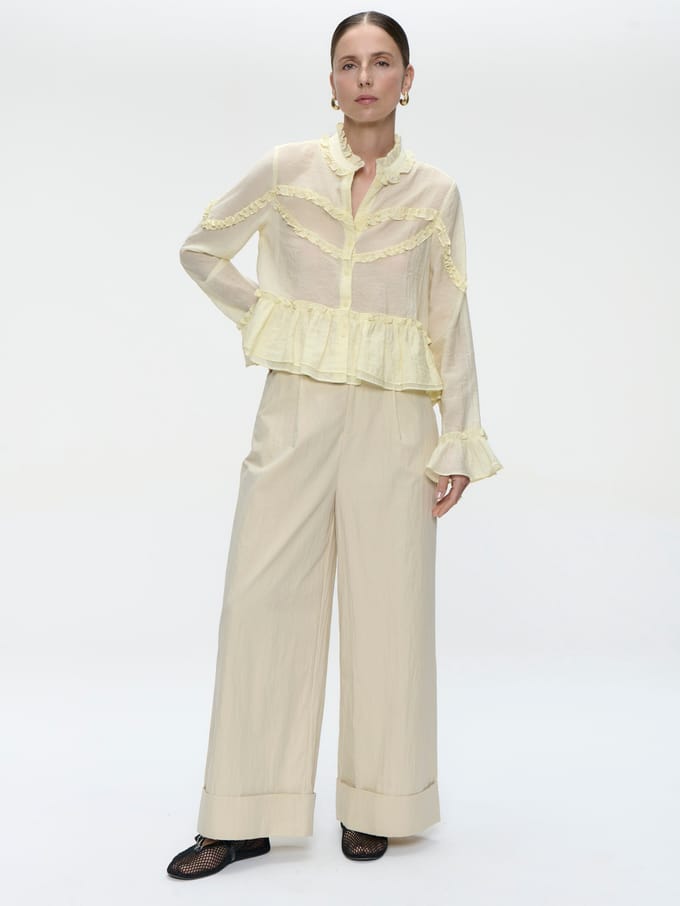 Netty bohemian style Blouse | Yellow - Yellow / M