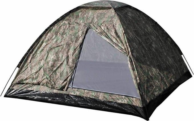 MFH Tent 'Monodom' Koepeltent - 210X210X130 cm - Operation-Camo Camouflage - 3 Persoons