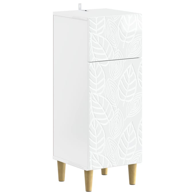 vidaXL - Badkamer - Opbergkast - DELFT - Hoogglans - Wit - 30 - x - 31 - x - 80 - cm