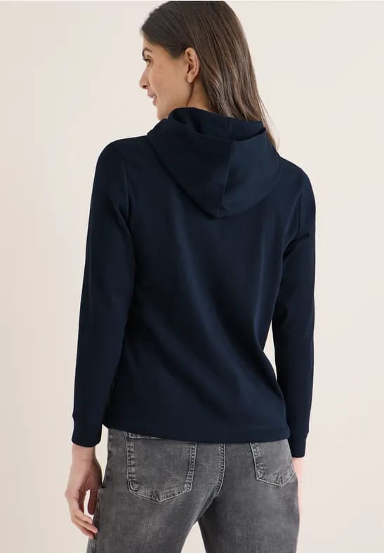 Hoodie met geribde structuur