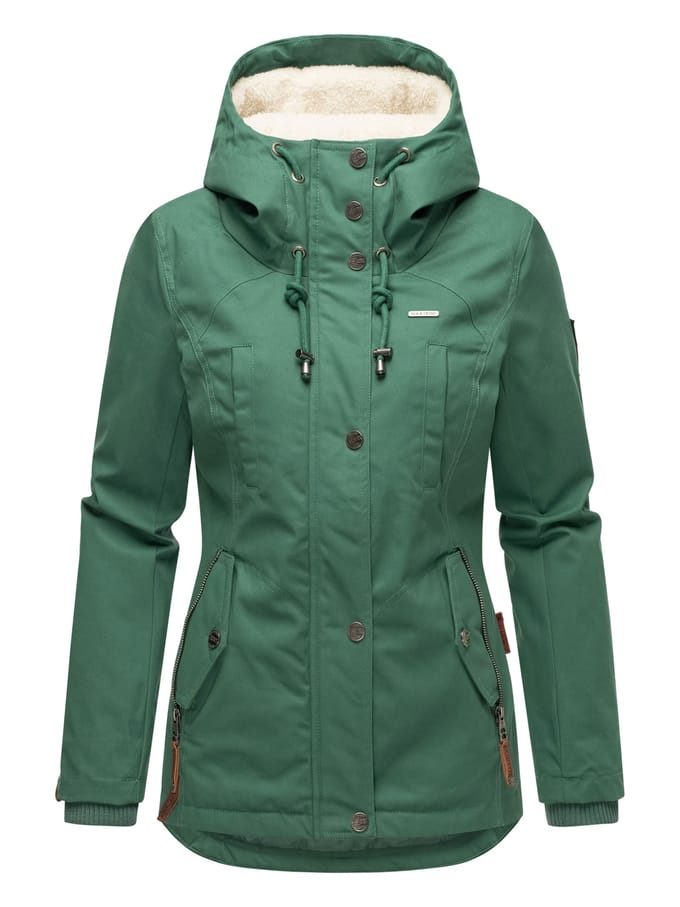 Marikoo dames winterjas met teddyfleece voering & capuchon