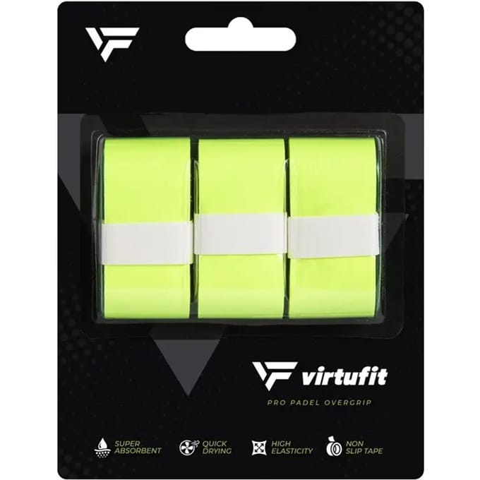 VirtuFit Pro Padel Overgrip - Groen - Set van 3 - Vochtabsorberend PU-materiaal