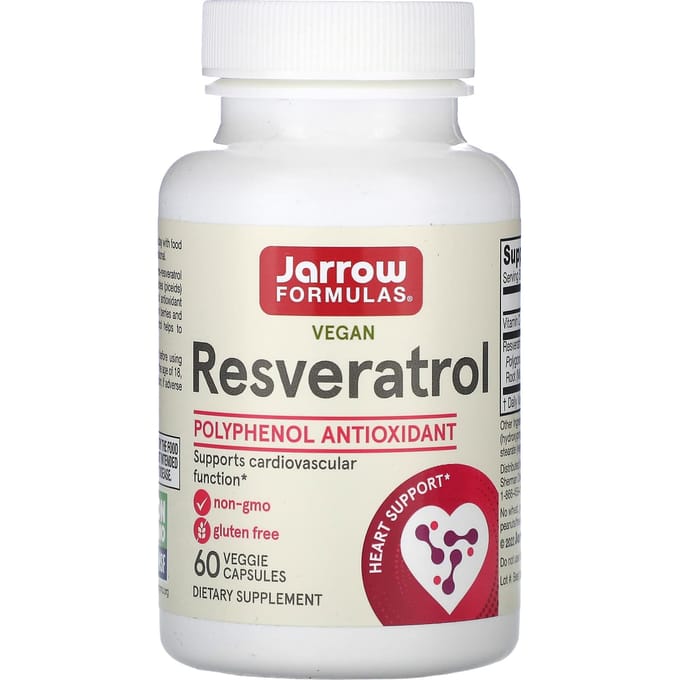 Jarrow Formulas, Resveratrol, 100 mg, 60 Plantaardige Capsules