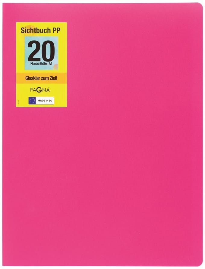 Pagna 21012-34, Project folder, A4, Polypropyleen (PP), Roze, 20 vakken, 1 stuk(s)