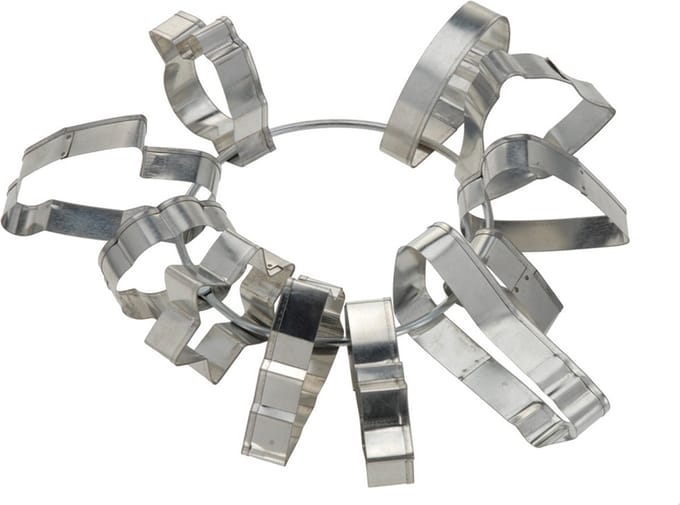 Excellent Houseware uitsteekvormen op ring - Kerst - 11 stuks - RVS