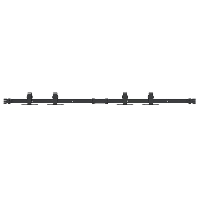 vidaXL - Ophangset - voor - schuifdeur - 122 - cm - koolstofstaal