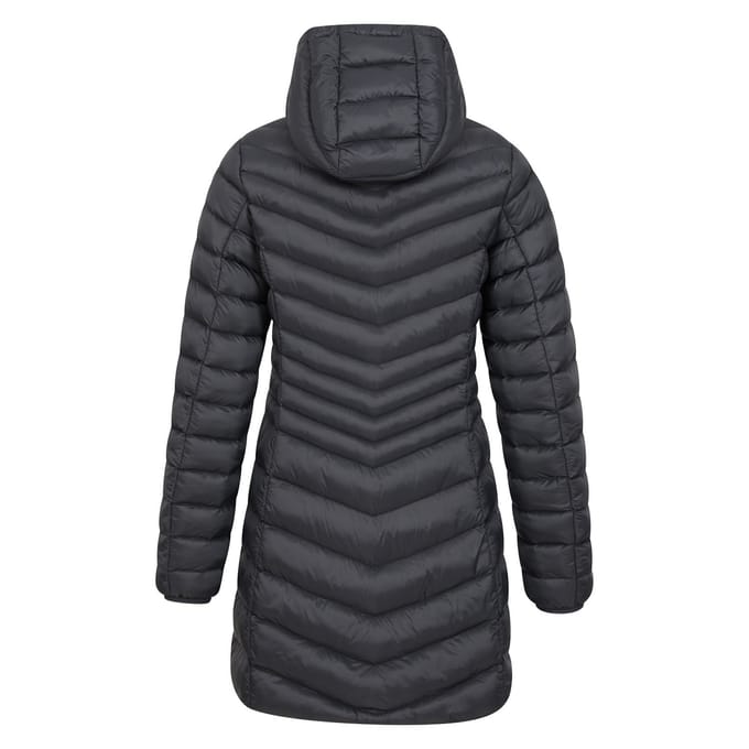 Mountain Warehouse Dames/Dames Florence lange gewatteerde jas (Zwart)