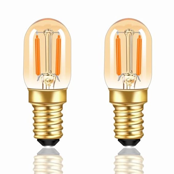 2 Stuks E14 1W LED Gloeilamp Warm Wit 2200K T22 Mini Buislamp Vervanging 10W
