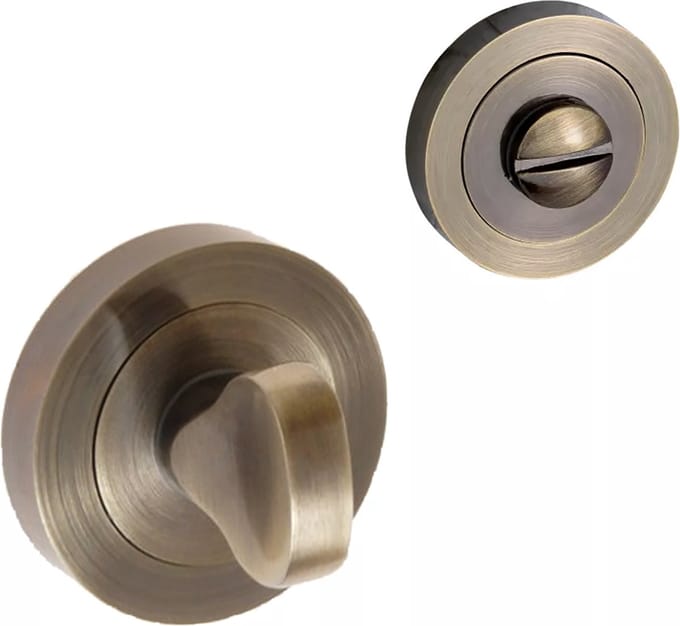 Rozet set - WC - antiek messing