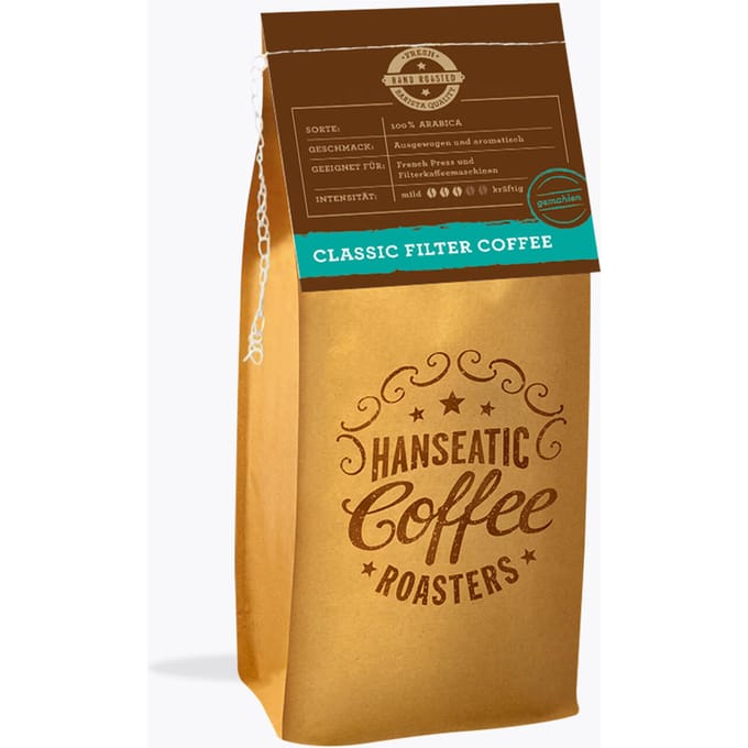 Hanseatic Coffee Roasters Classic Filter Coffee 250g gemalen