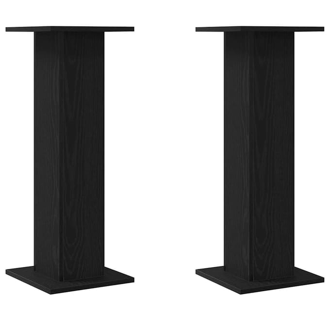 vidaXL Luidspreker standaards 2 st Zwart Eiken 30 x 30 x 80 cm