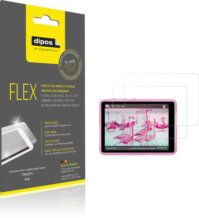 dipos – 2x Beschermfolie geschikt voor SWOFY M4 | 3D Full Cover Screenprotector | 100% Passend