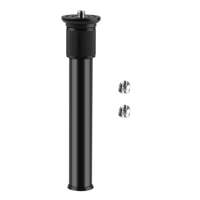 Uitschuifbare aluminium verlengpaalstang 19-31 cm Universele 1/4-inch 3/8-inch interface met zwart