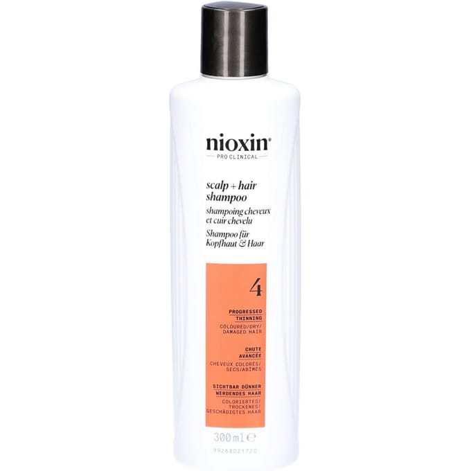 Nioxin System 4 - Shampoo - voor Gekleurd Haar - Anti Haaruitval - Gevorderde Uitdunning - 300ml