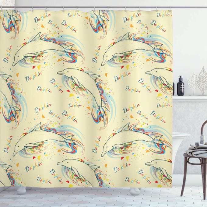 ABAKUHAUS Oceaanleven – Douchegordijn – 175x200 cm – Polyester – Multicolor