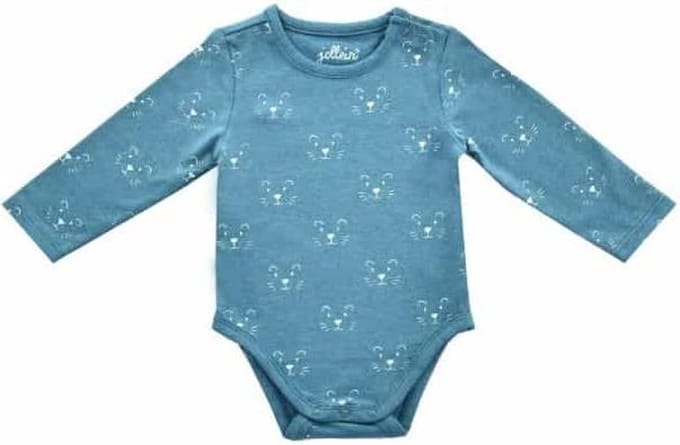 Jollein romper lange mouw Little lion teal - 74-80