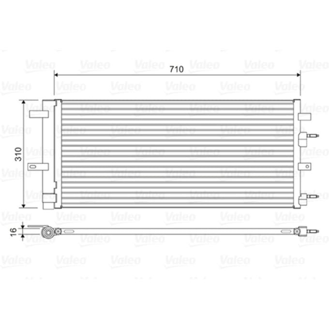 Condensator, airconditioning VALEO 822618