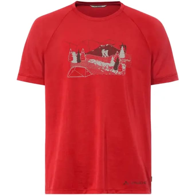 Vaude Gleann Ii T-shirt Met Korte Mouwen Rood M Man