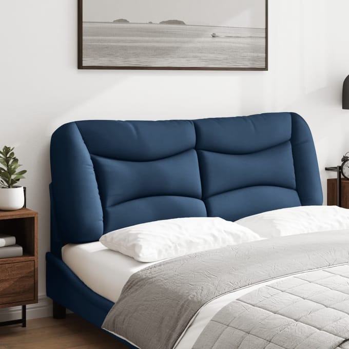 vidaXL - Hoofdbordkussen - "Hvar" - 120 - cm - stof - blauw
