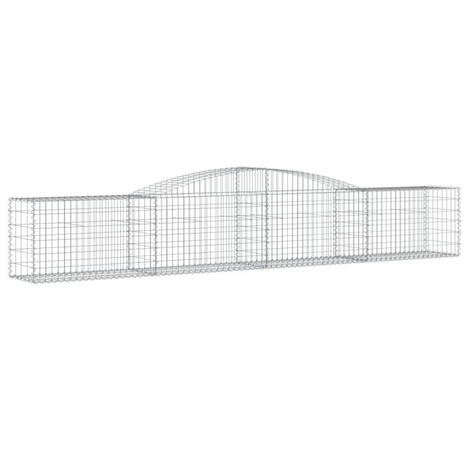 vidaXL Schanskorf gewelfd 400x50x60/80 cm gegalvaniseerd ijzer