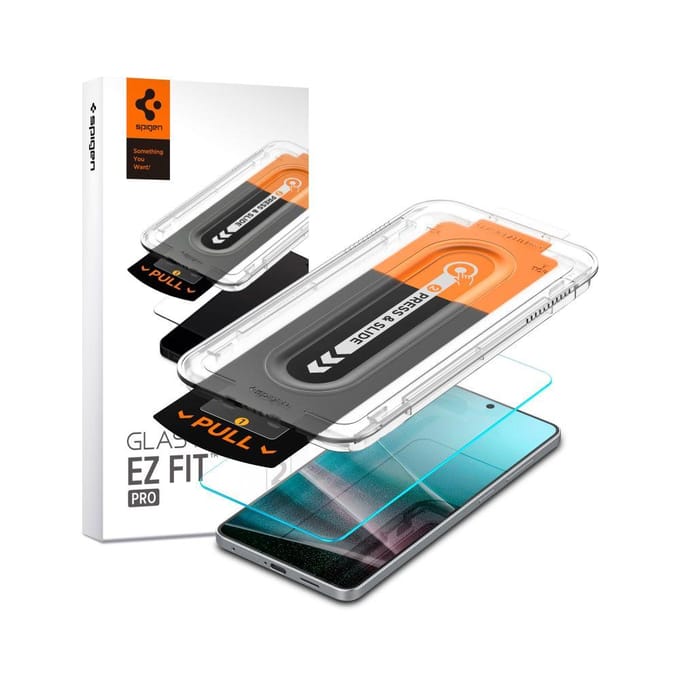 Spigen GlastR EZ FIT Pro schermbeschermfolie voor Samsung Galaxy S25 Edge S937, gehard glas, Full Glue AGL09411