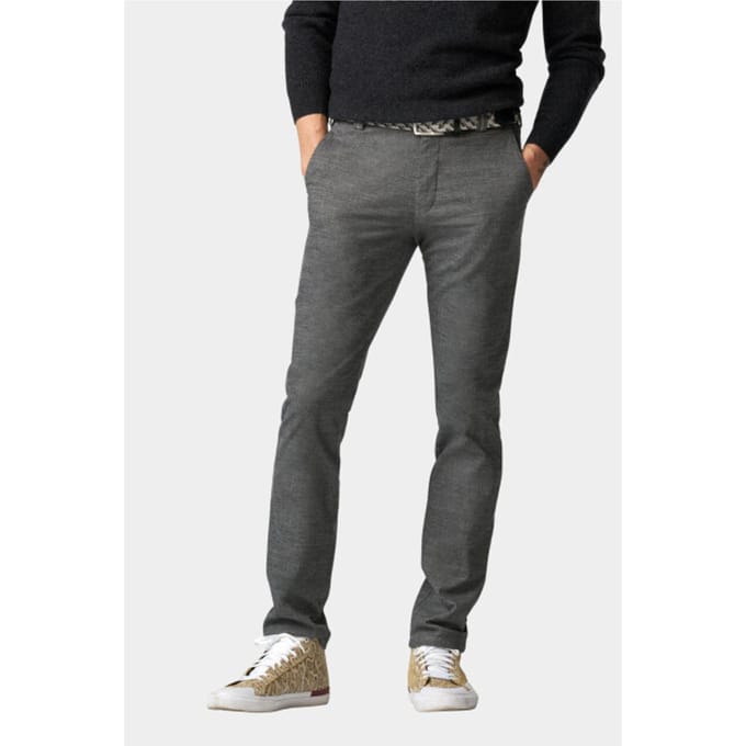 Meyer Broek Bonn Active Jersey Look Flat-Front Chino Grijs / male